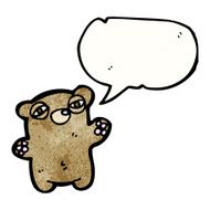 cartoon teddy bear N268