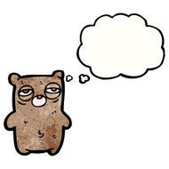 cartoon tired teddy bear N6