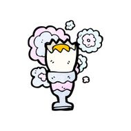 cartoon egg in eggcup N4