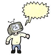 cartoon man with television head N2