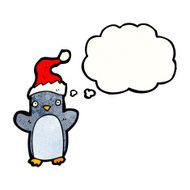 funny penguin with thought bubble N9
