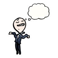 cartoon balloon head businessman N9