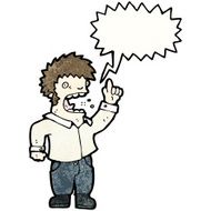 cartoon shouting man N60