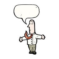 cartoon man with speech bubble N63