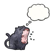 cartoon black cat N87
