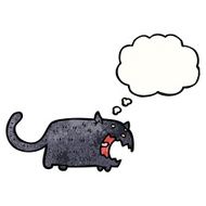 cartoon black cat N88