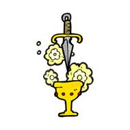 cartoon cup and dagger symbol N2