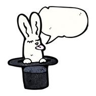 cartoon rabbit in top hat N9