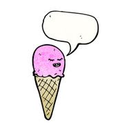 cartoon ice cream cone character N5
