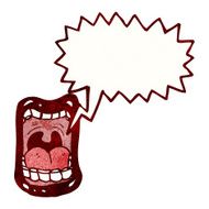 cartoon shouting mouth symbol N3