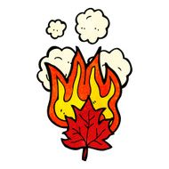 burning leaf cartoon N4