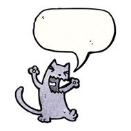 cartoon angry cat N10