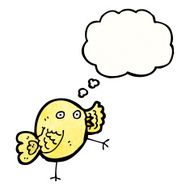 funny cartoon bird N216