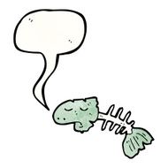 Cartoon Fish Bones N23