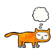 cartoon cat with thought bubble N159