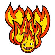 Fire Cartoon Character N8