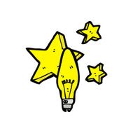 cartoon electric light bulb symbol N5