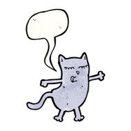 funny cartoon cat with speech bubble N44