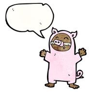 cartoon pig costume N8
