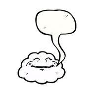 happy cartoon cloud N35