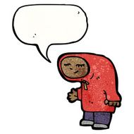 cartoon person in hooded coat N6