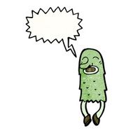 cartoon monster with speech bubble N72