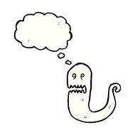 cartoon spooky white ghost N5