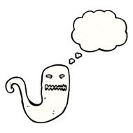 cartoon spooky white ghost N6