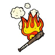 cartoon flaming bat N4