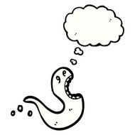 cartoon spooky white ghost N7