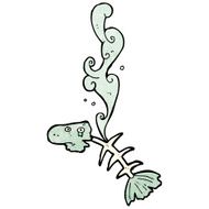 Cartoon Fish Bones N24