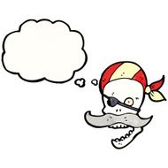 Cartoon Pirate Skull N11