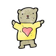 teddy bear with love heart cartoon N2