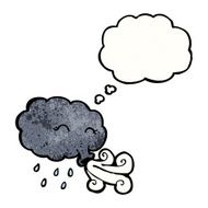 cartoon storm cloud blowing wind N2