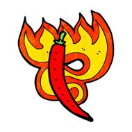 flaming chili cartoon N2