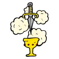 cup and dagger cartoon N6