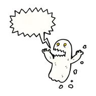 cartoon shrieking ghost N8