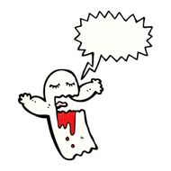 cartoon shrieking ghost N9