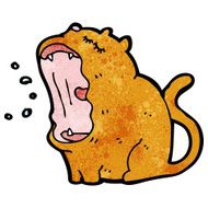 yawning cartoon cat N2