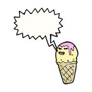 ice cream cone cartoon character N25