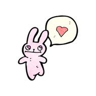 pink rabbbit with love heart N2