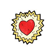 cartoon shining heart symbol N2