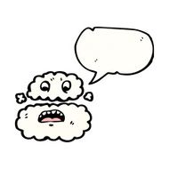 cartoon cloud with speech bubble N53