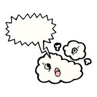 cartoon cloud with speech bubble N54