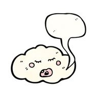 cartoon cloud with speech bubble N55
