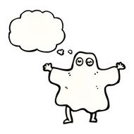 cartoon man in ghost costume N11