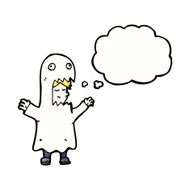 cartoon man in ghost costume N12