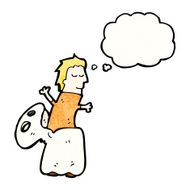 cartoon man in ghost costume N14