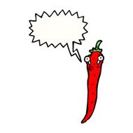 chili pepper with speech bubble N3