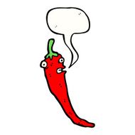 chili pepper with speech bubble N4